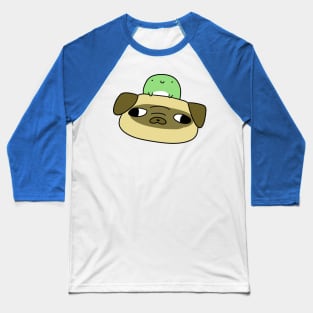 Pug Face and Frog Baseball T-Shirt